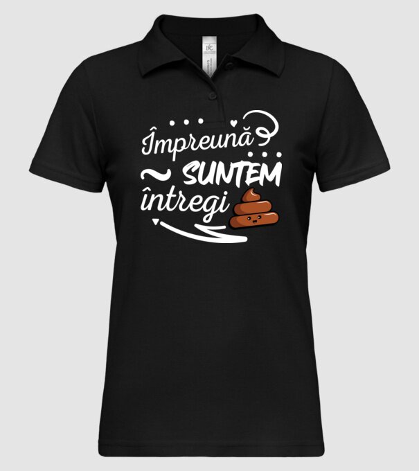 Împreună suntem întregi! model negru pe tricou