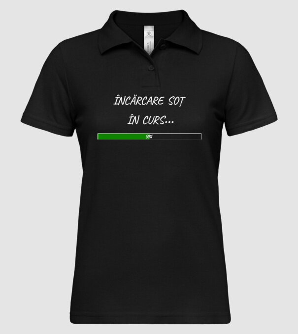 încărcare soț în curs model negru pe tricou