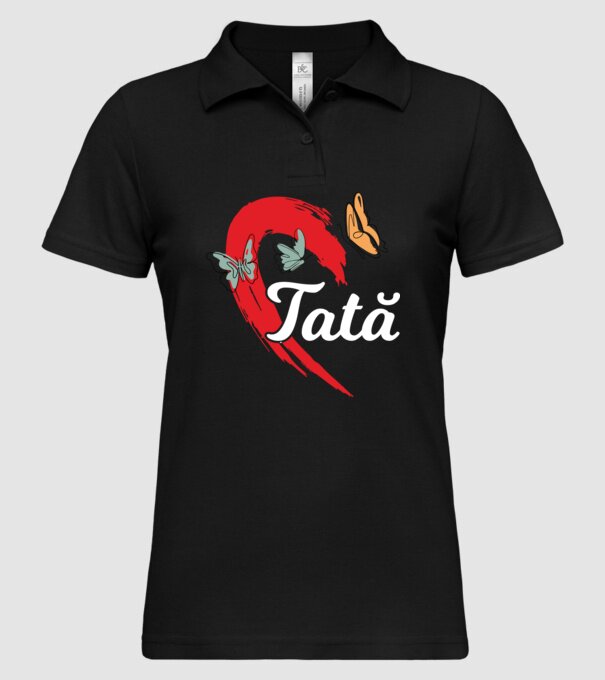 Tată model negru pe tricou