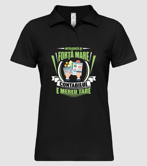 Inteligență și forță mare, contabilul e mereu tare model negru pe tricou