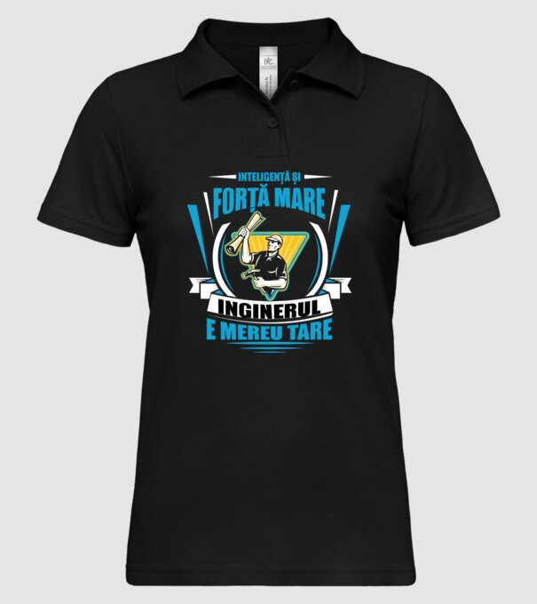 Inteligență și forță mare, inginerul e mereu tare model negru pe tricou