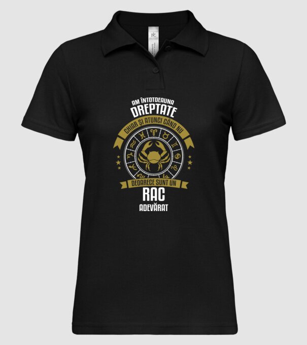 Întotdeauna am dreptate. Chiar și atunci, când nu am, deoarece sunt din zodia rac. model negru pe tricou