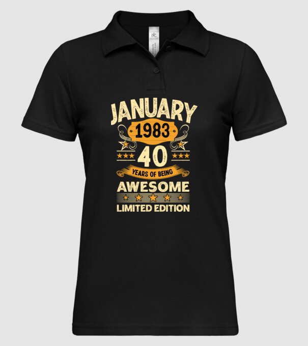 January 1983 40 years of being limited edition model negru pe tricou