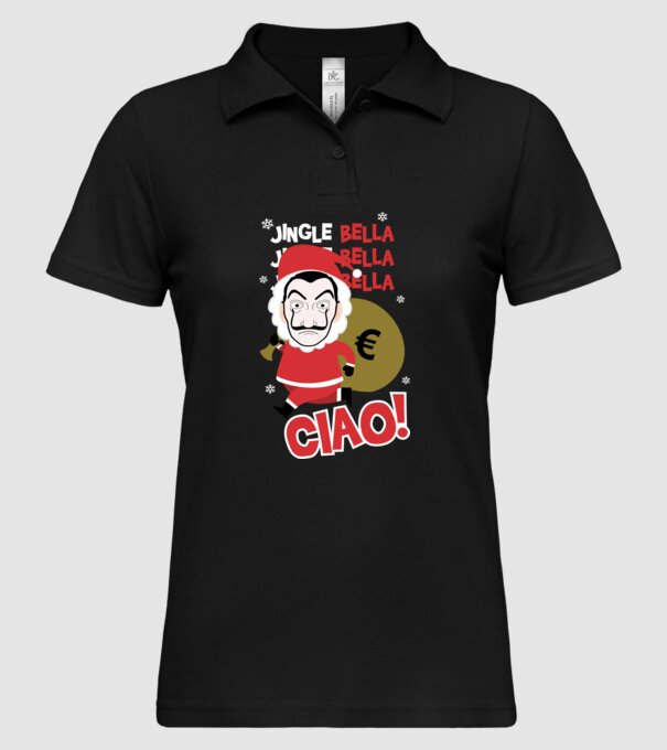 jingle bella christmas la casa de papel model negru pe tricou