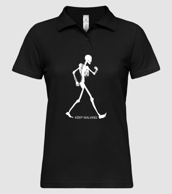 Keep Walking model negru pe tricou