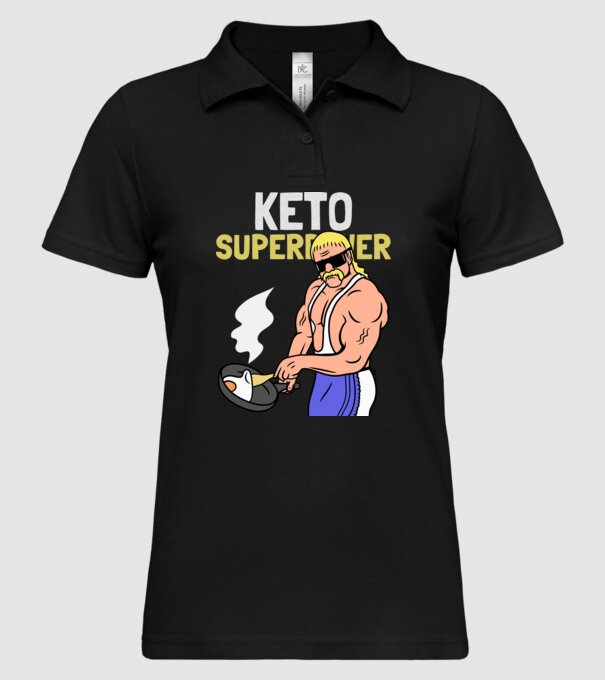 KETO SUPERPOWER model negru pe tricou