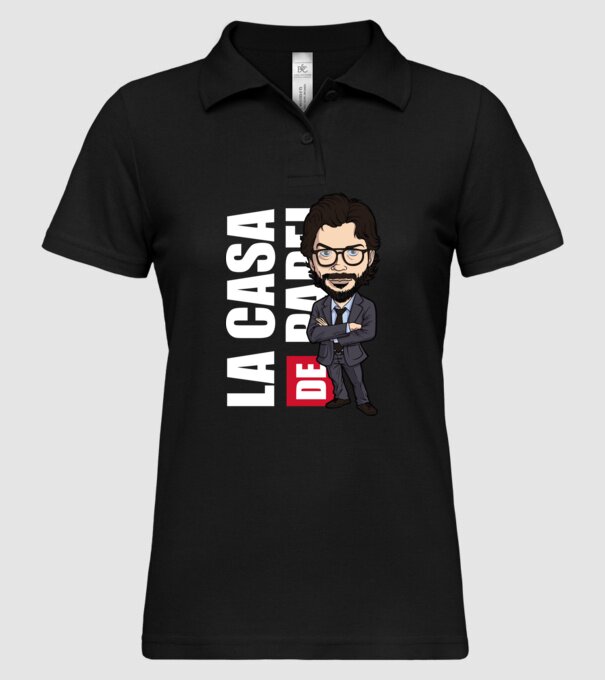 la cas de papel professor model negru pe tricou