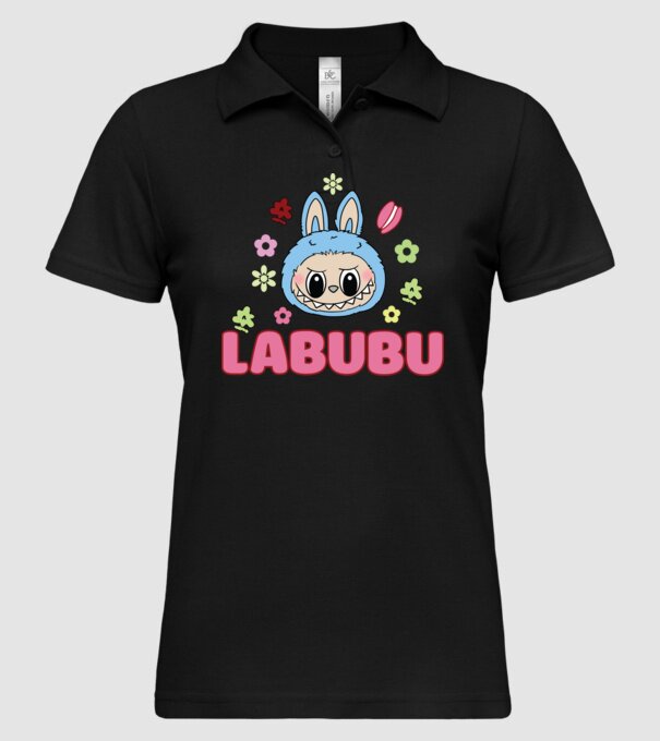 Labubu model negru pe tricou