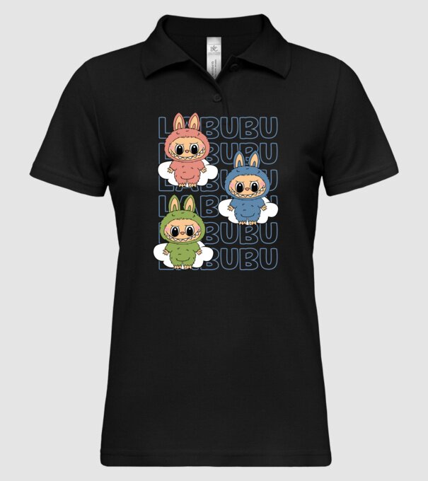 LABUBU model negru pe tricou