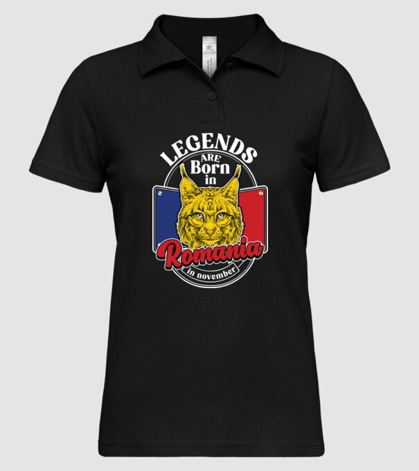 Legends are born in România november model negru pe tricou
