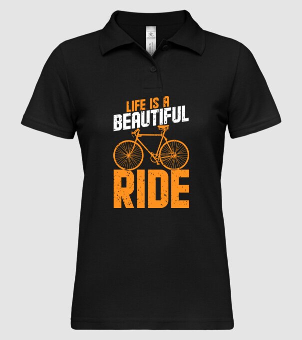 Life is a beautiful ride model negru pe tricou