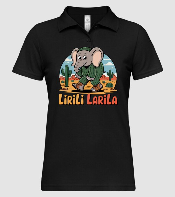 Lirili Larila model negru pe tricou