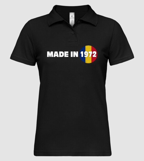 made in 1972 retro vintage model negru pe tricou
