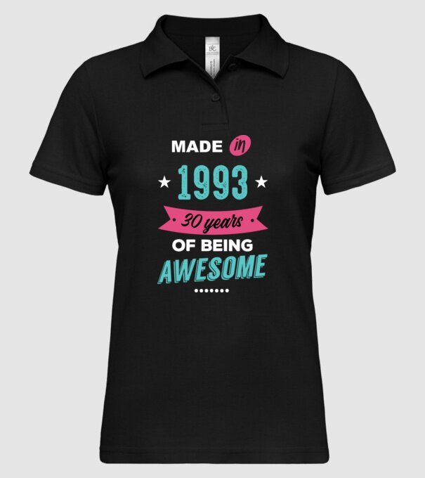 MADE IN 1993 model negru pe tricou