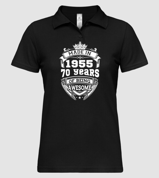 Made in awesome 1955 model negru pe tricou