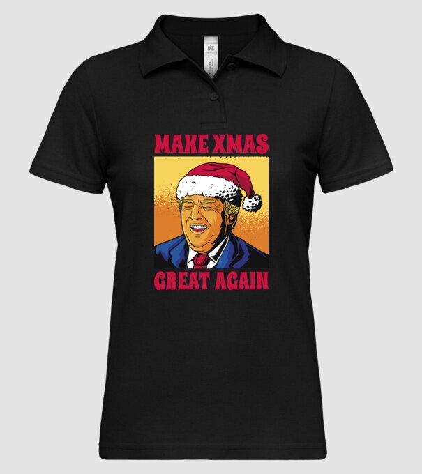 Make Xmas great again model negru pe tricou