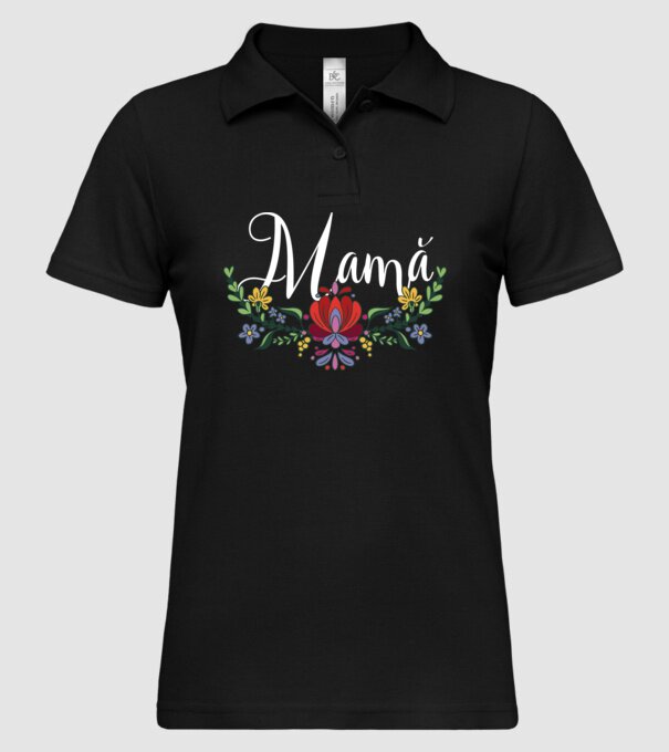 Mamă model negru pe tricou