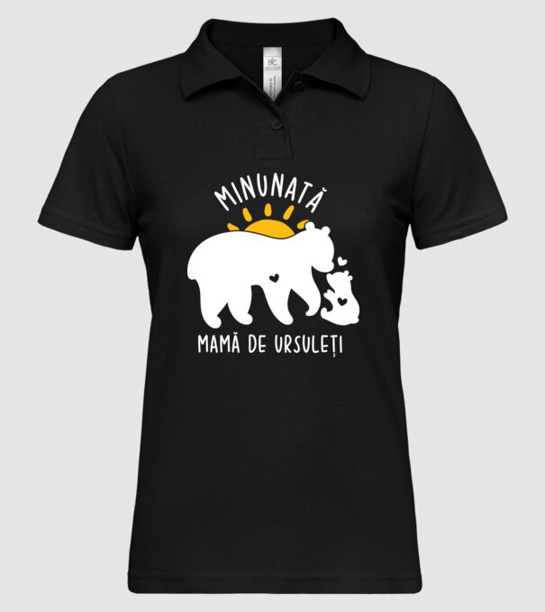 Minunată mamă de ursuleți model negru pe tricou