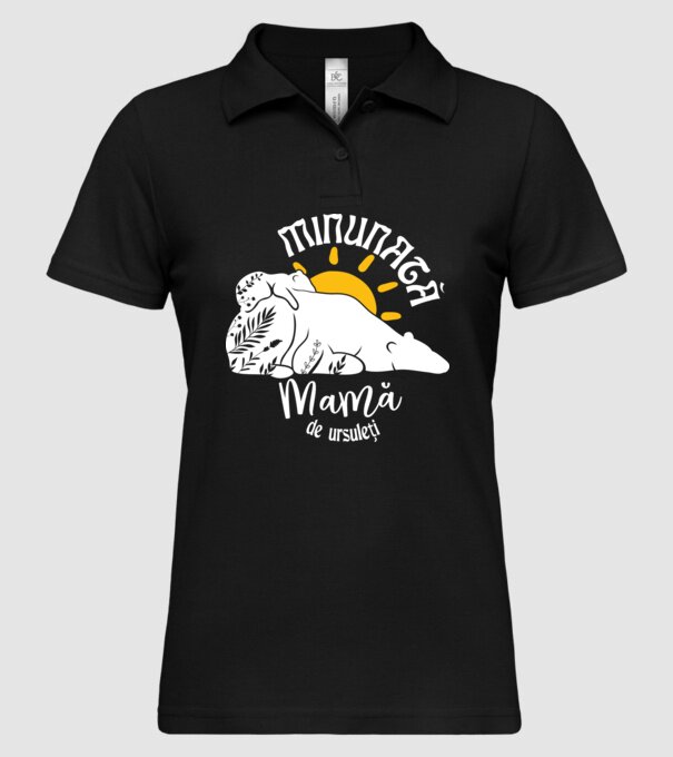 Minunată mamă de ursuleți model negru pe tricou