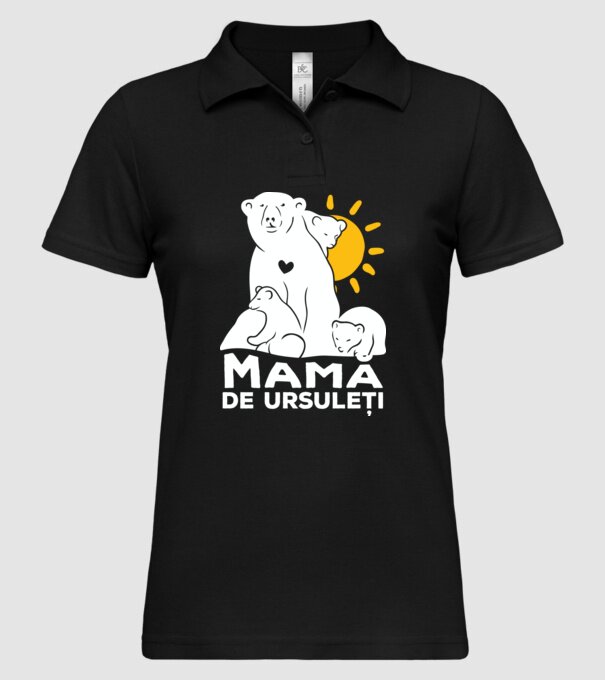 Minunată mamă de ursuleți model negru pe tricou