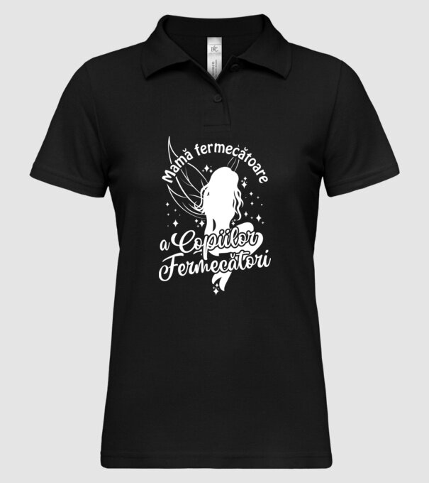 Mamă fermecătoare a copiilor fermecători model negru pe tricou