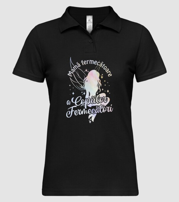 Mamă fermecătoare a copiilor fermecători model negru pe tricou