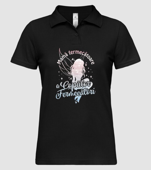 Mamă fermecătoare a copiilor fermecători model negru pe tricou
