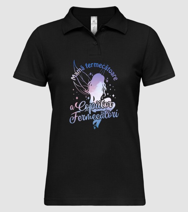 Mamă fermecătoare a copiilor fermecători model negru pe tricou