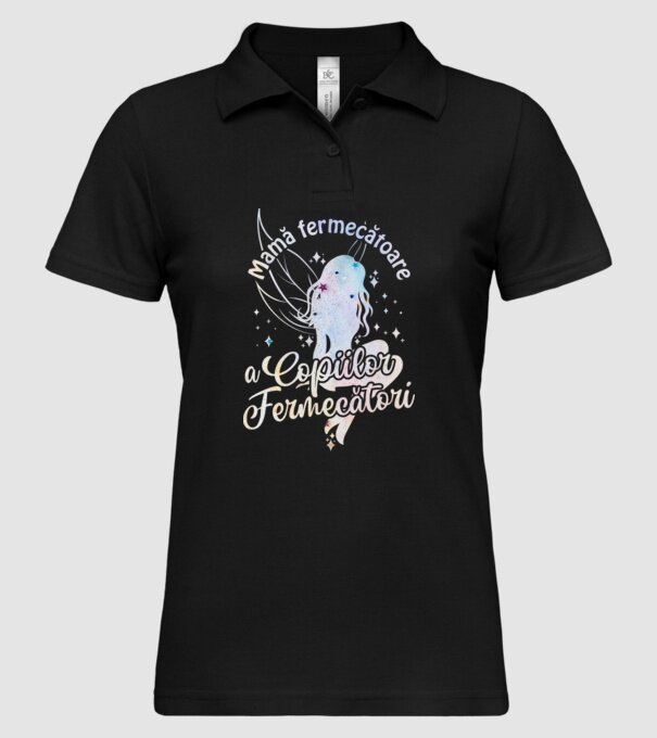 Mamă fermecătoare a copiilor fermecători model negru pe tricou