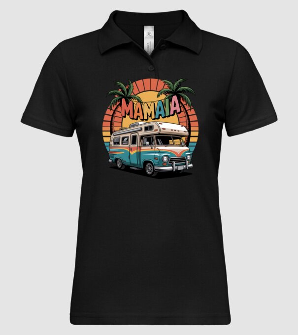 MAMAIA model negru pe tricou