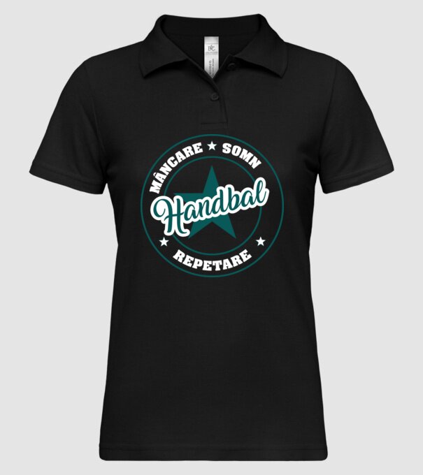 mâncare somn repetare HANDBAL model negru pe tricou