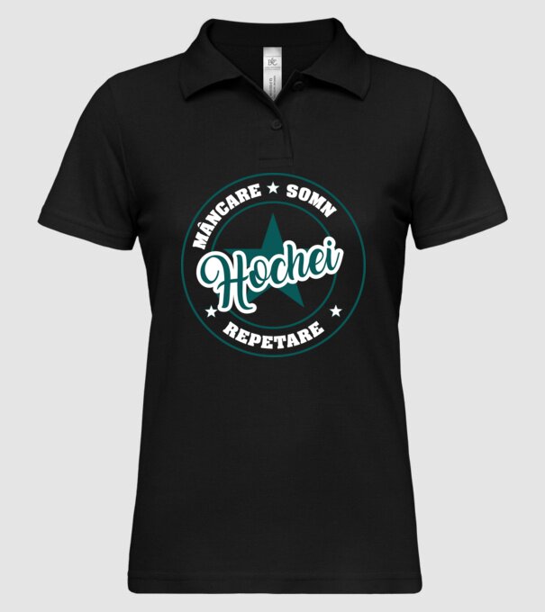 mâncare somn repetare HOCHEI model negru pe tricou