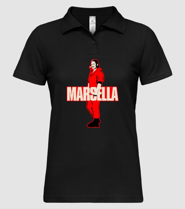 mareille la casa de papel model negru pe tricou