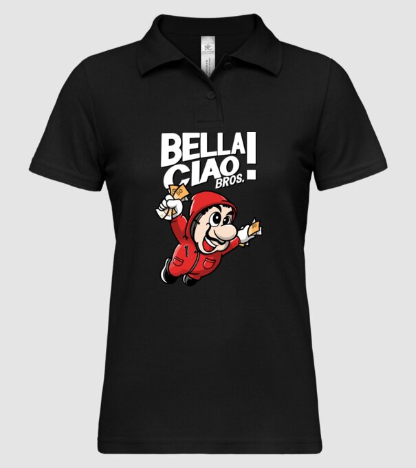 mario la casa de papel model negru pe tricou