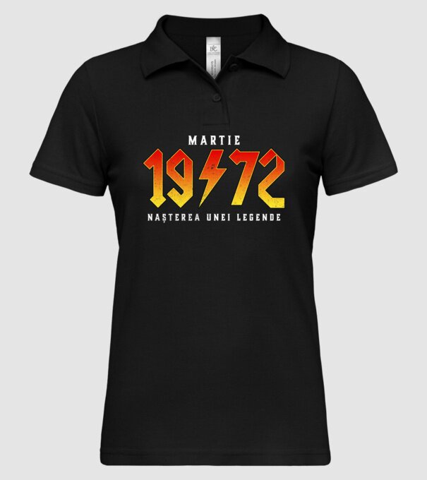 Martie - 1972 - nașterea unei legende model negru pe tricou