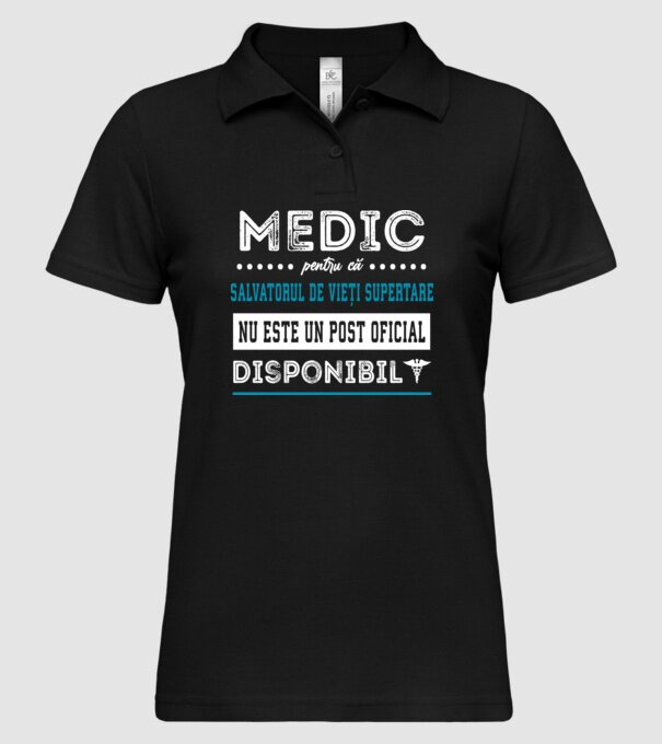 MEDIC: pentru că salvatorul de vieți supertare nu este un post oficial disponibil model negru pe tricou