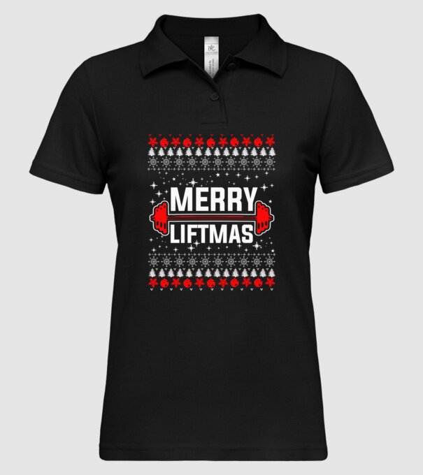 Merry liftmas 1 model negru pe tricou