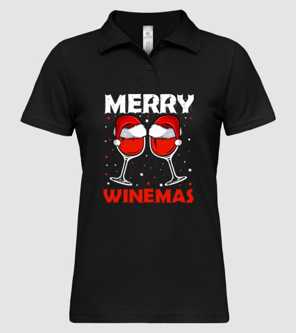 Merry winemas model negru pe tricou