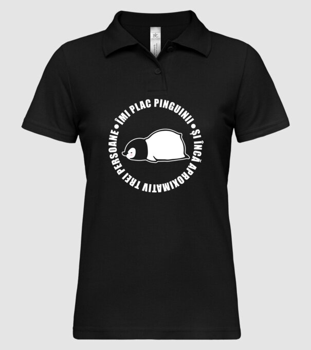Îmi plac pinguinii - și încă aproximativ trei persoane model negru pe tricou