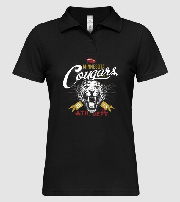 Minesota Cougars model negru pe tricou