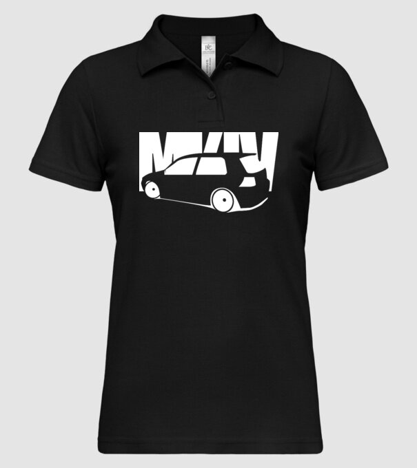 MK4-Golf model negru pe tricou