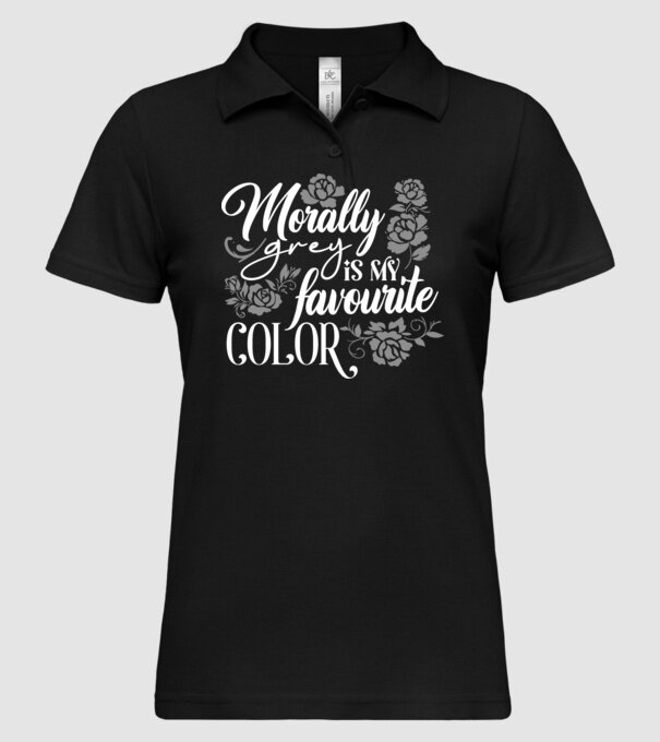 Moraly Gray is my favorite color model negru pe tricou