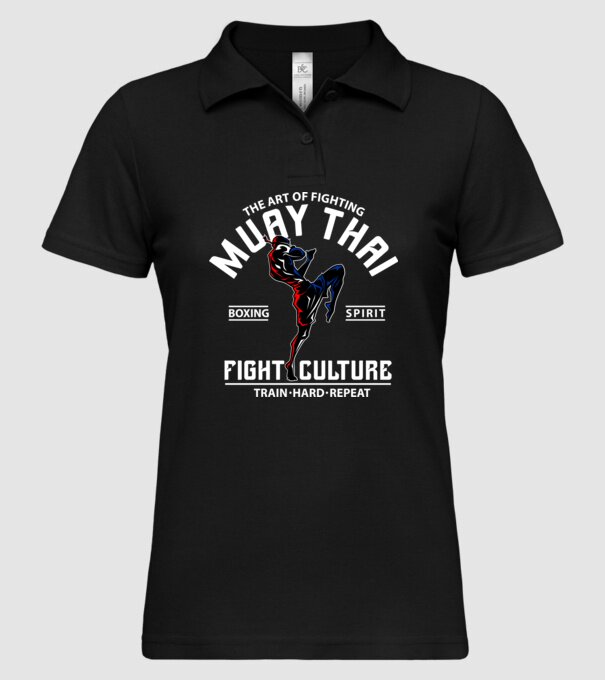 Muay Thai model negru pe tricou