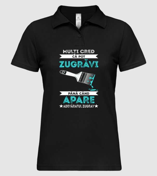 Mulți cred că pot zugrăvi până când apare adevăratul zugrav model negru pe tricou