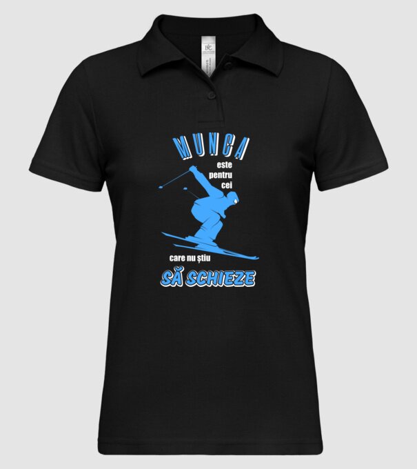 Munca este pentru cei care nu știu să schieze model negru pe tricou