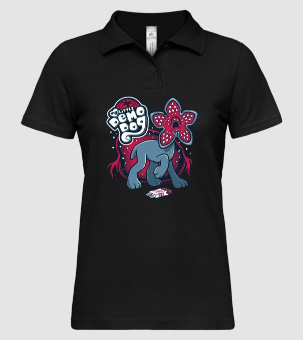 my little demodog model negru pe tricou