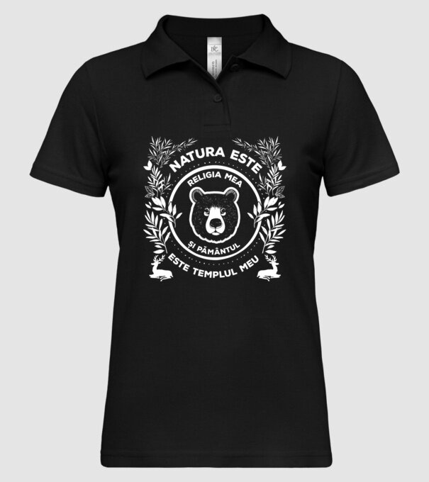 Natura este religia mea și pământul este templul meu model negru pe tricou