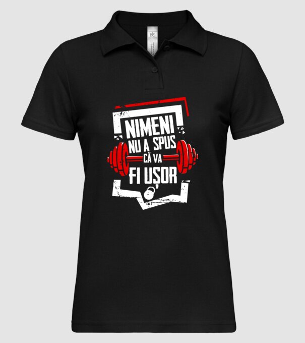 nimeni nu a spus că va fi ușor model negru pe tricou