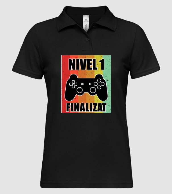 Nivel 1 finalizat model negru pe tricou
