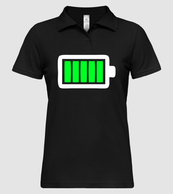 Nivel baterie complet model negru pe tricou